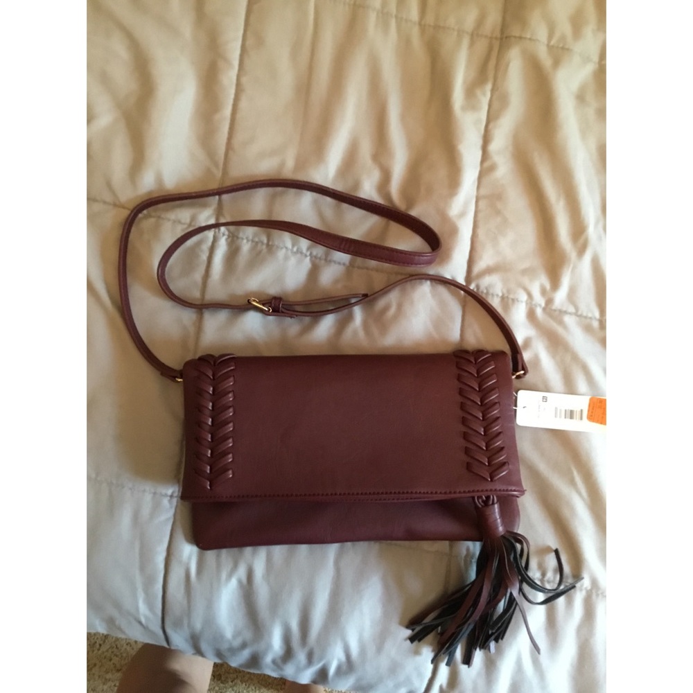 Dark Red Satchel Purse